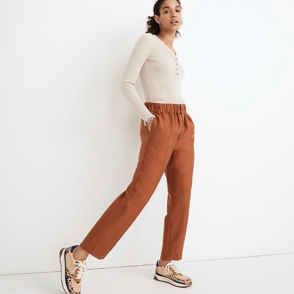 Madewell Tapered Huston Pull-On Crop Pants - Picture 2 of 7